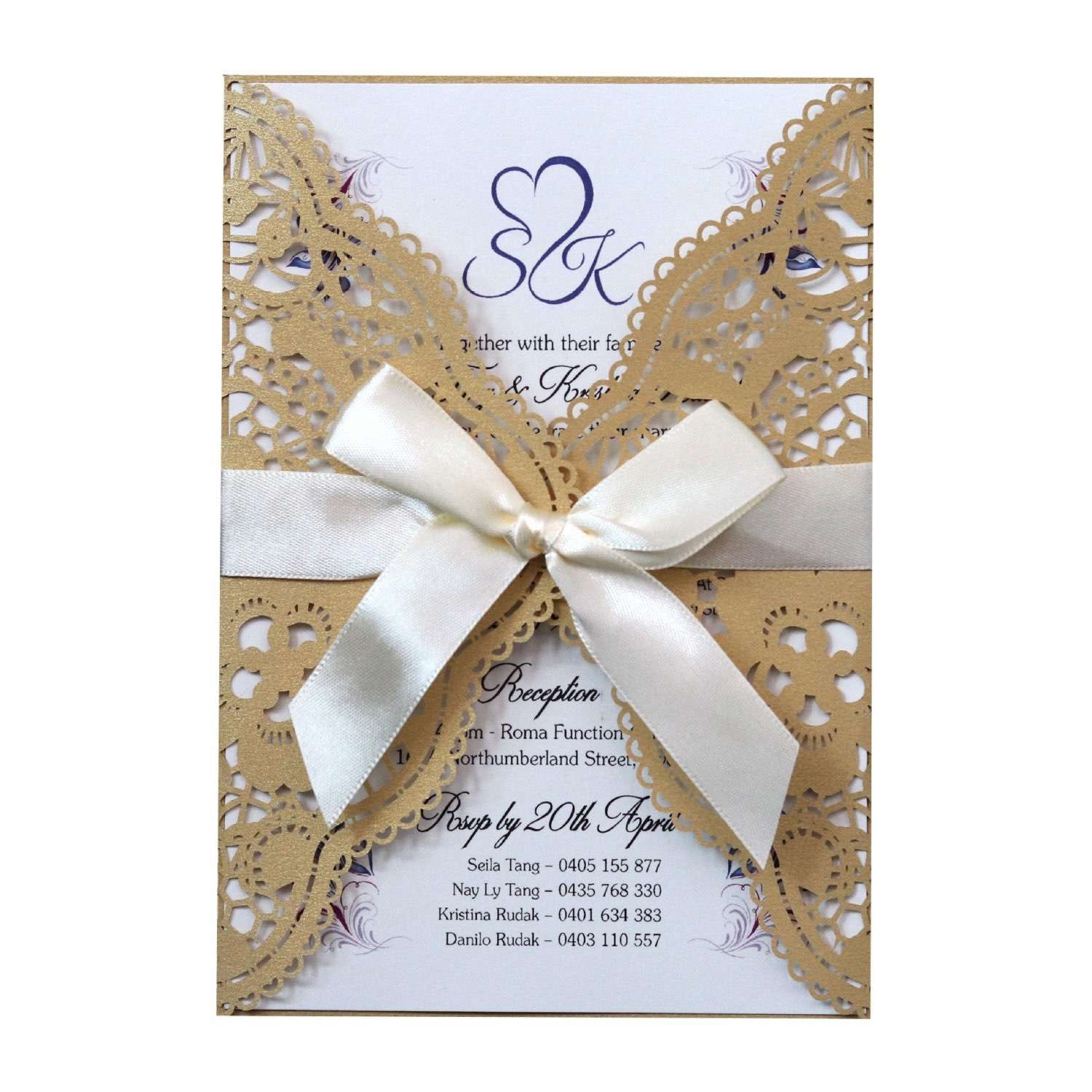 Elegant Wedding Invitation Annual Invitation Card Laser Cut Paper Greeting Card